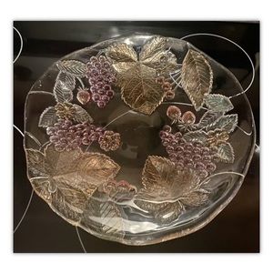 3D Glass Serving/Decoration fruits/vegetables Multicolor Fruits Bowl 12”